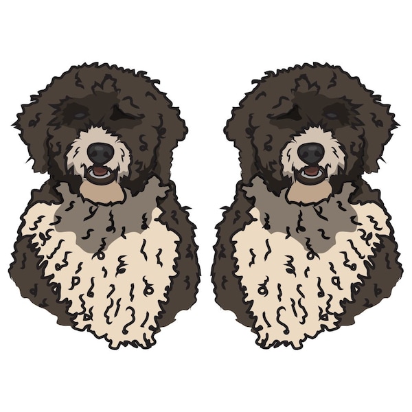 Spanish Water Dog Dog Decal, Dog Lover Decor Vinyl Sticker